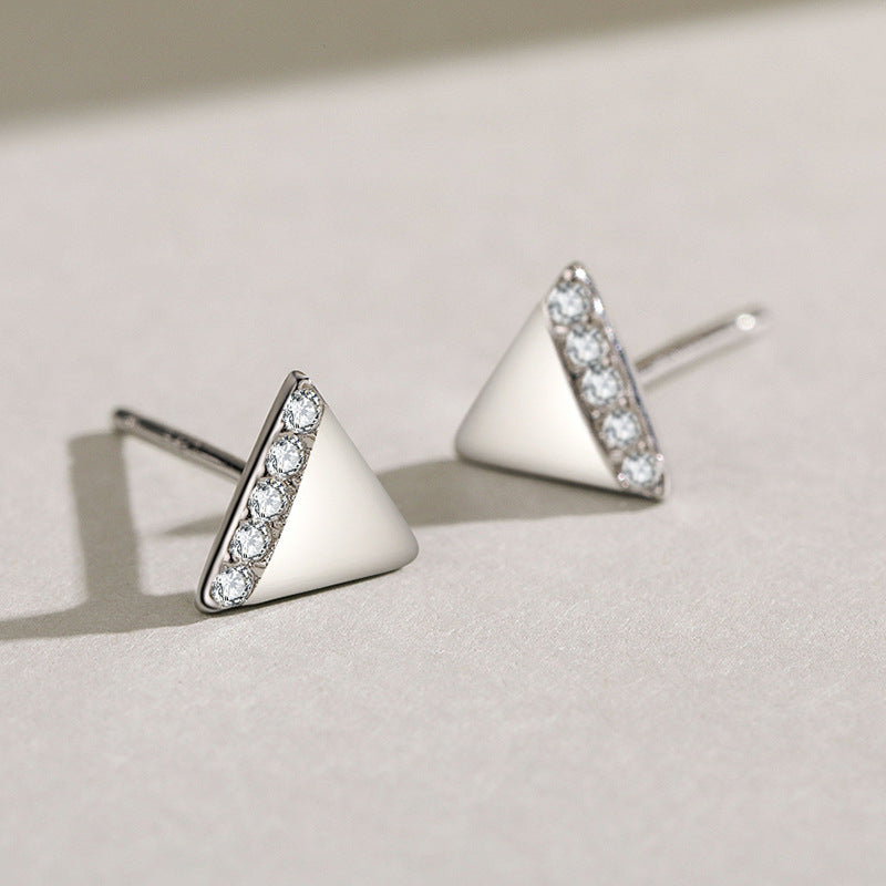 Diamond Stud Earrings | Diamond Triangle Earrings | MimiShopio LLC