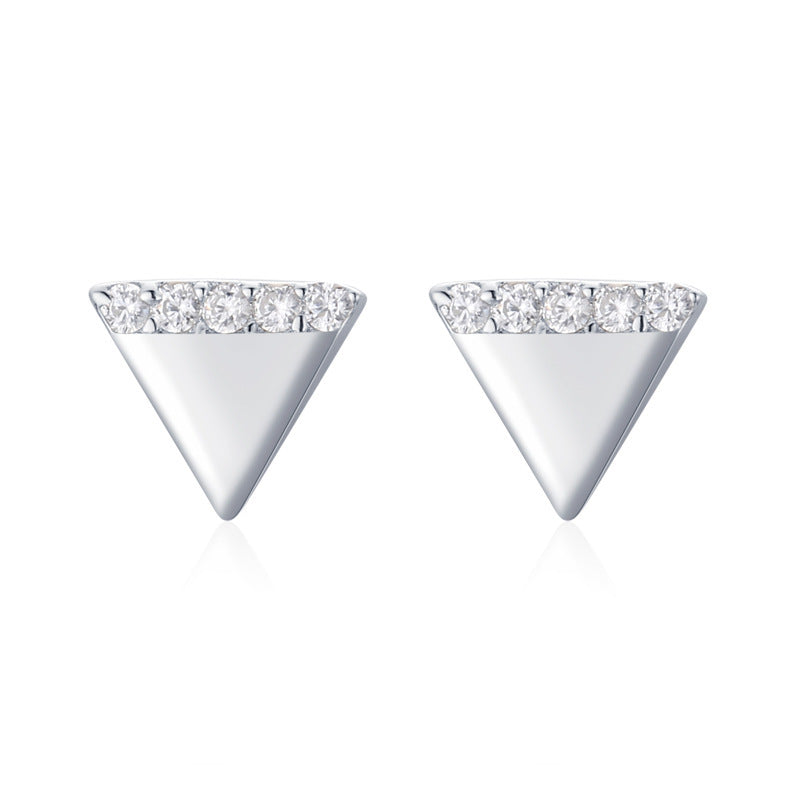 Diamond Stud Earrings | Diamond Triangle Earrings | MimiShopio LLC