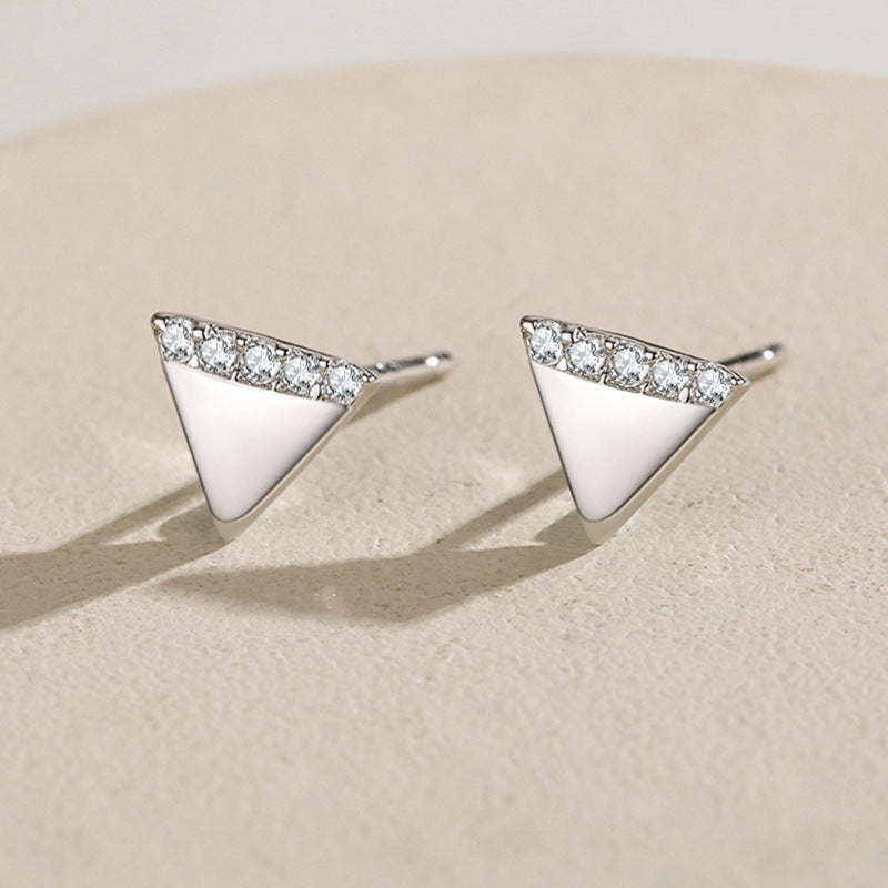 Diamond Stud Earrings | Diamond Triangle Earrings | MimiShopio LLC