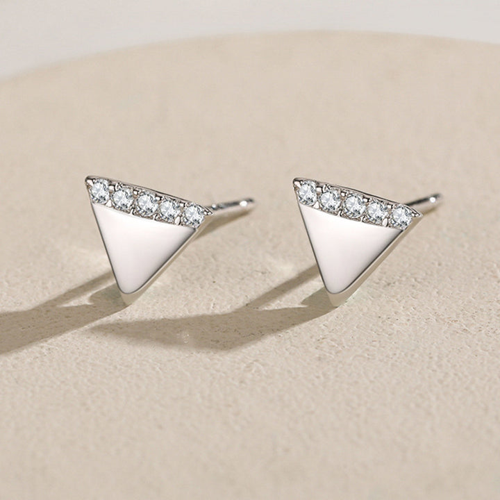 Diamond Stud Earrings | Diamond Triangle Earrings | MimiShopio LLC